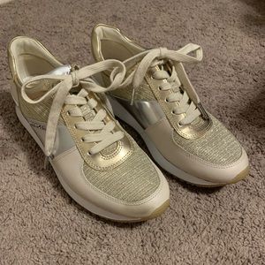 Michael Kors Gold Sneakers Size 8